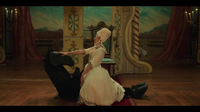 [courtiers cheering]
