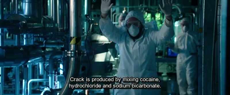 Crack is produced by mixing cocaine, hydrochloride and sodium bicarbonate