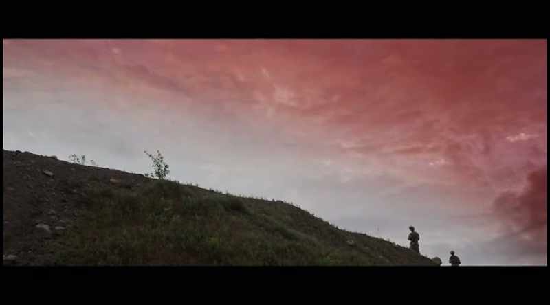# Crimson sky meets the land #