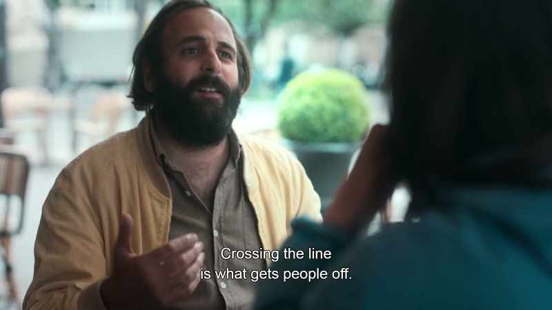 Crossing the line is what gets people off