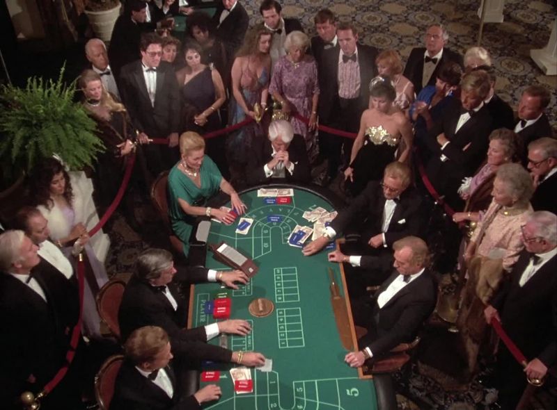 (CROUPIER SPEAKING FRENCH)