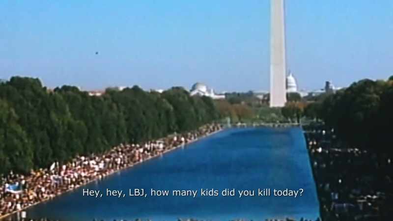 [crowd chanting]