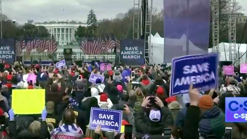 [crowd] (chanting) Trump! Trump! Trump!