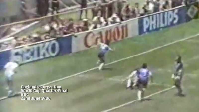 [crowd cheering loudly] And that is why Maradona is