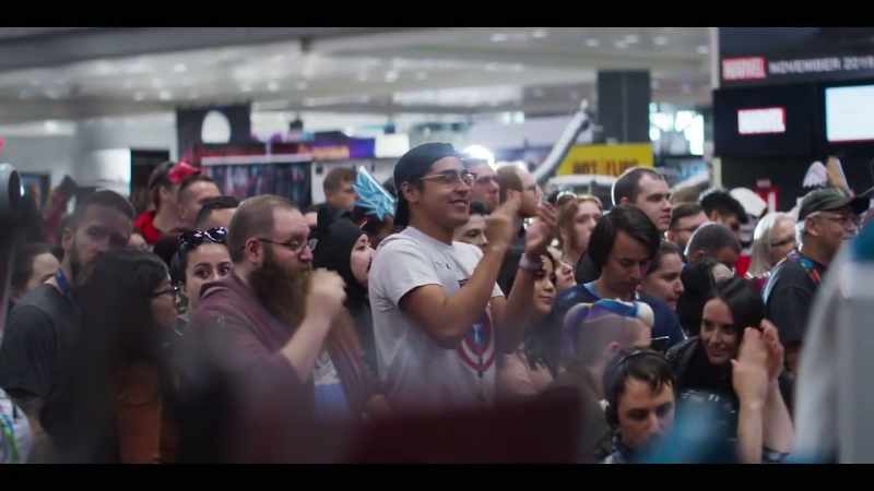[crowd cheering]