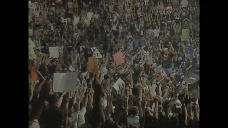 [crowd cheering]