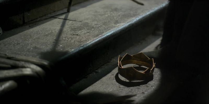 (crown clatters)