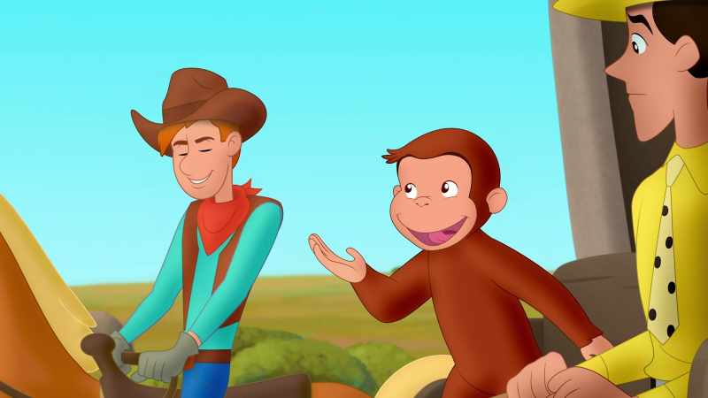 (Curious George chattering) (Emmett yodeling)