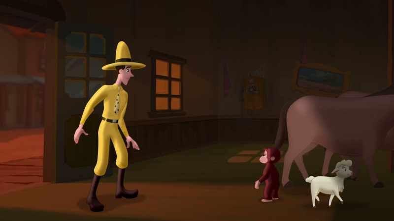 (Curious George chattering)