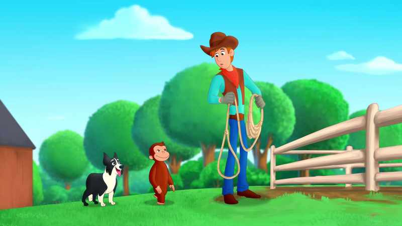(Curious George chattering)