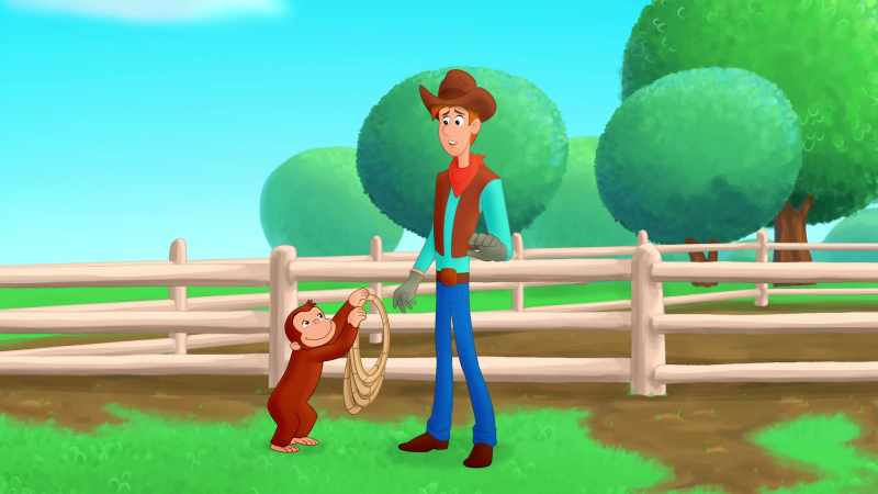 (Curious George chattering)