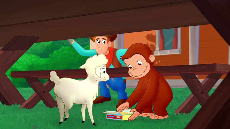 (Curious George chattering)