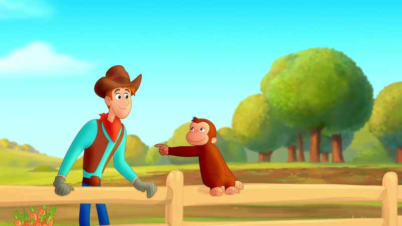 (Curious George chattering)