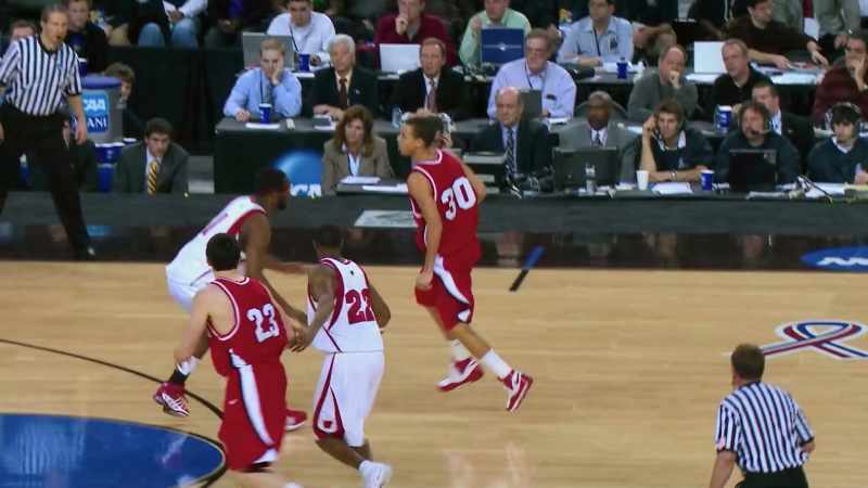 Curry, four to shoot. He's gotta fire and does