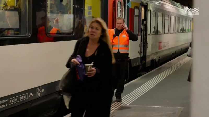 Customer supervisor Christof Hunziker is down on the platform