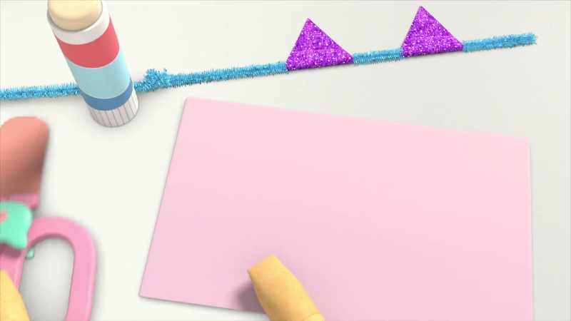 Cut out two smaller triangles for the inside of the kitty ears