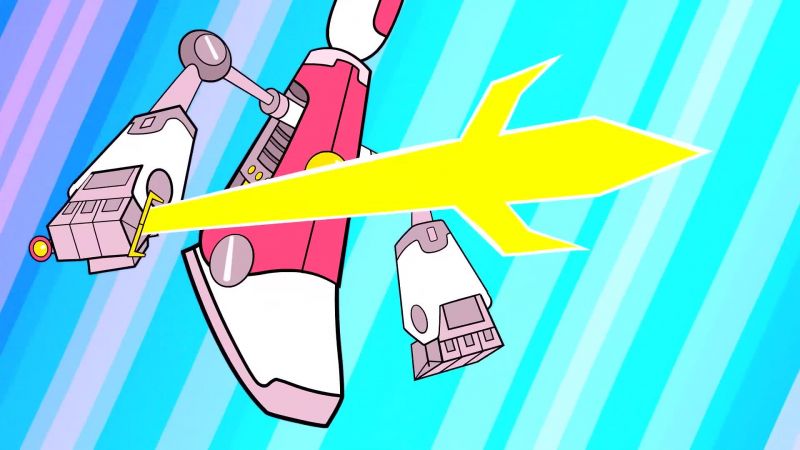 CYBORG: Left leg! Blazing leg saber!
