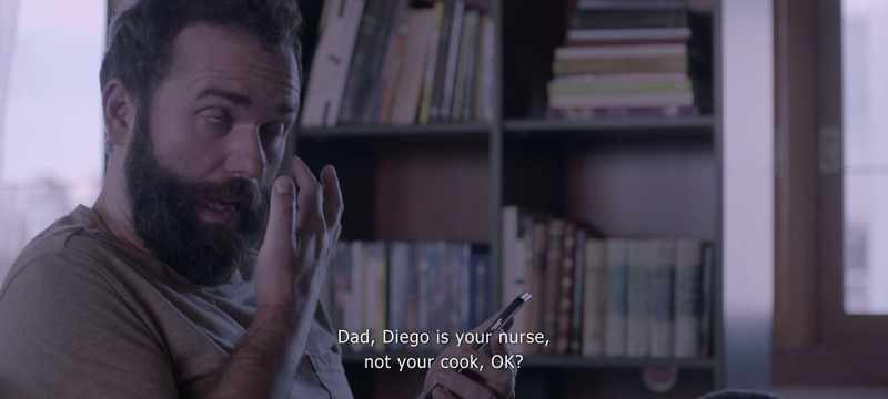 Dad, Diego is your nurse, not your cook