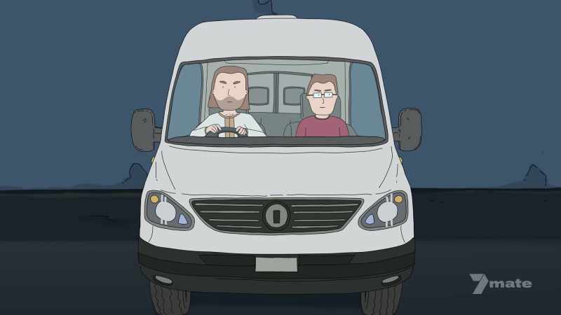 Dad, we're in a stolen vehicle