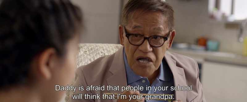 Daddy is afraid that people in your school will think that I'm your grandpa