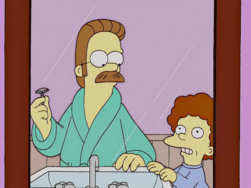 Daddy, why did you have to shave your nose neighbor?