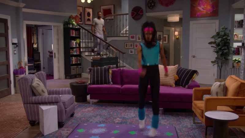 [dance music playing]