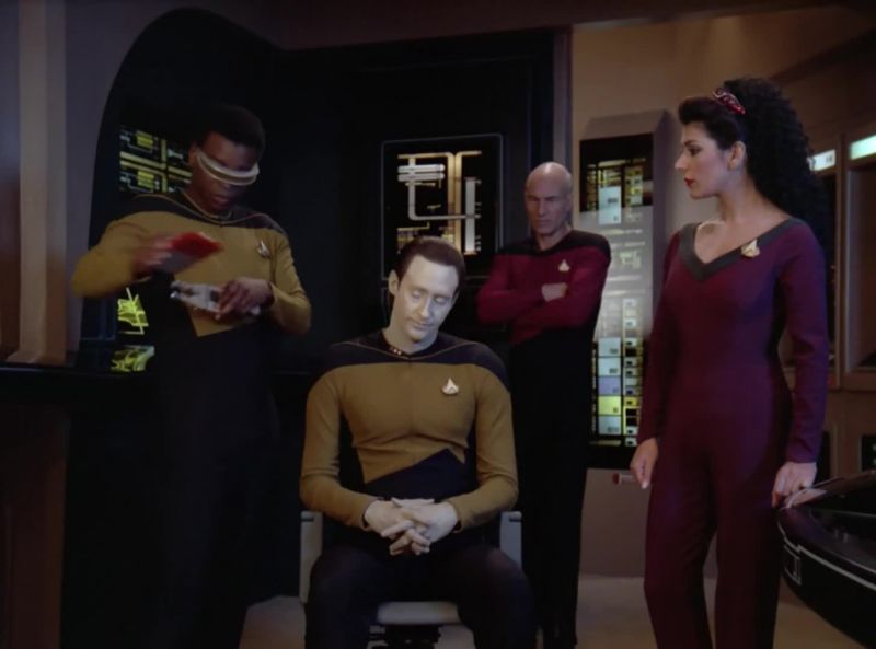 Data, wait for me in the corridor