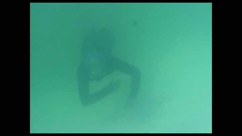 Dave wasn't used to diving with a helmet, and for this dive