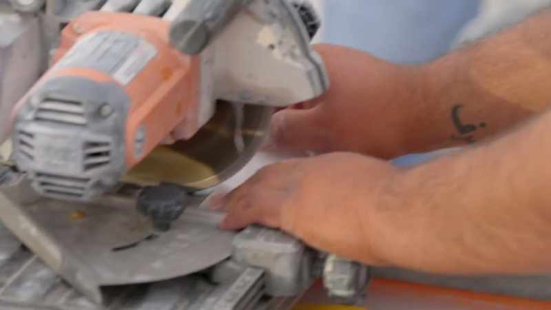 DAVID SILVER: The pink and white tile is being installed