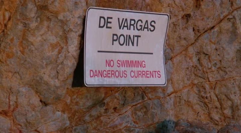 DE VARGAS POINT NO SWIMMING DANGEROUS CURRENTS