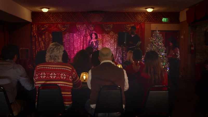 �� Decorations on the trees -[woman] Uh-huh