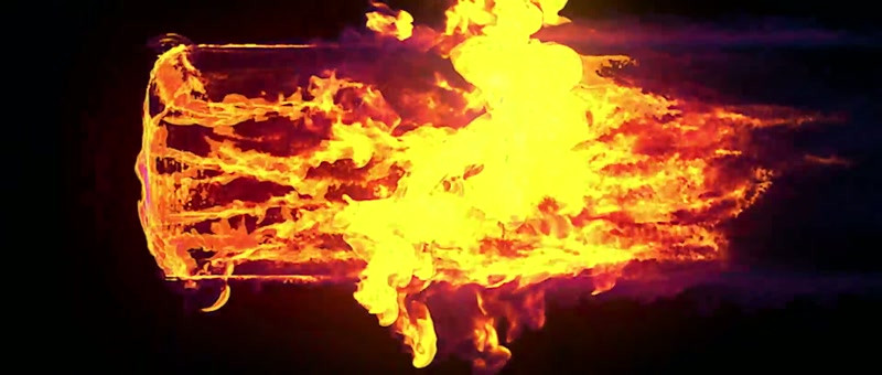 (deep rumble echoes) (flames crackle)