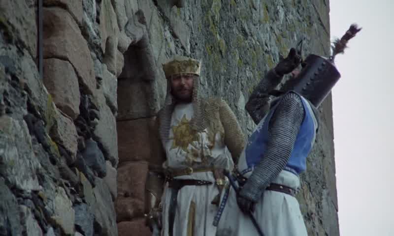 Depart at this time and don't be approaching any moreor we fire arrows into your heads and make castanets out of your testicles