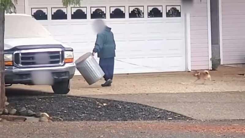 �Despite appeals to lift his trash can