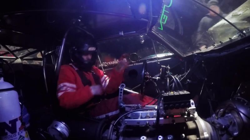 Did he do a burnout?