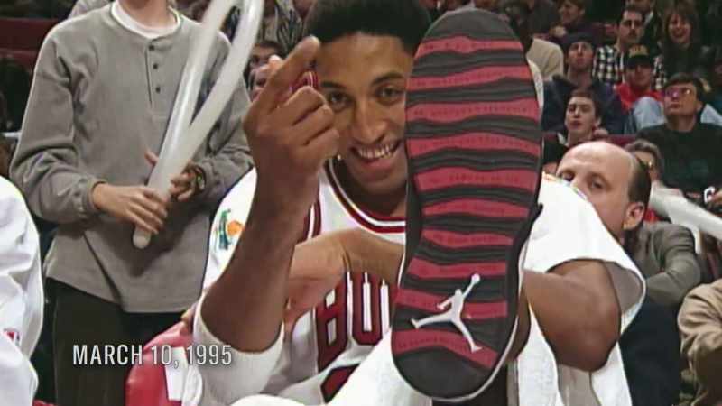Did you see Scottie pointing to the Air Jordan emblem