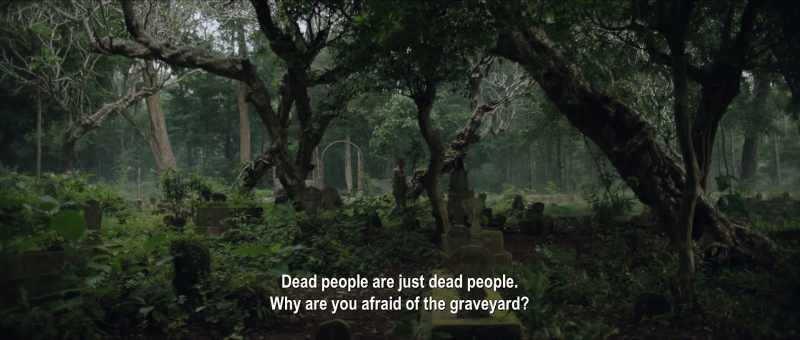 Dini, it's just dead people. Why are you afraid of the graveyard?