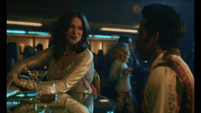 [disco music playing over speakers]