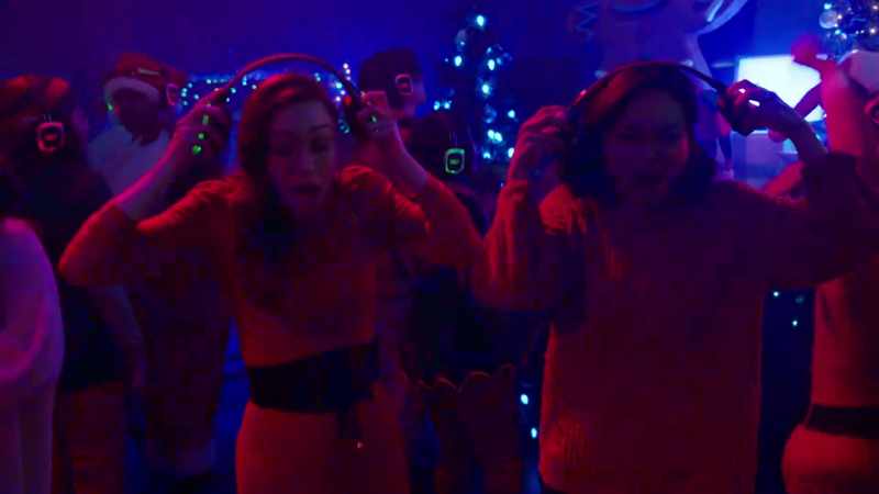 [disco music playing]