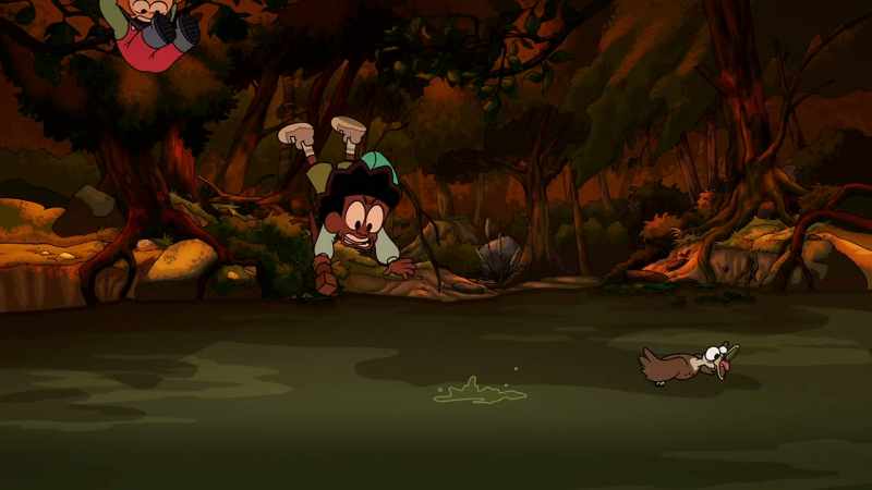 [distant yelling] -[duck squawking]