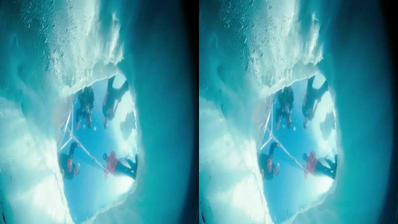 Diving beneath the ice takes courage