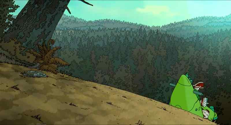 Do you see the wolf? - What does he look like?