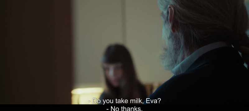 Do you take milk, Eva? - No thanks