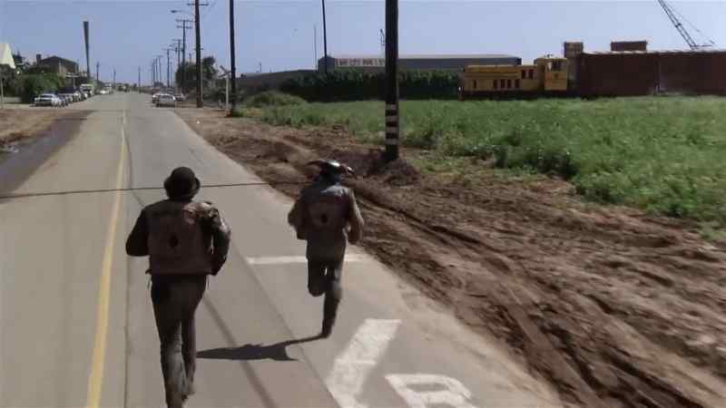 Do you think we ought to stop and fight? -Nope