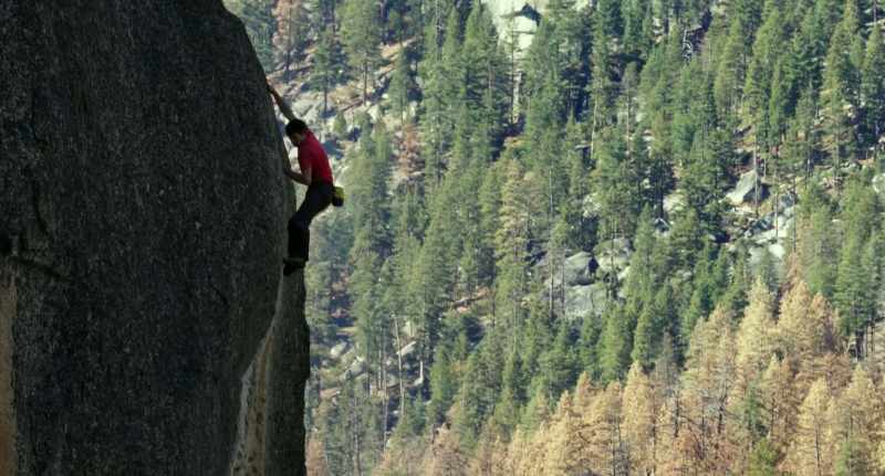 Does it feel different to be up there without a rope?