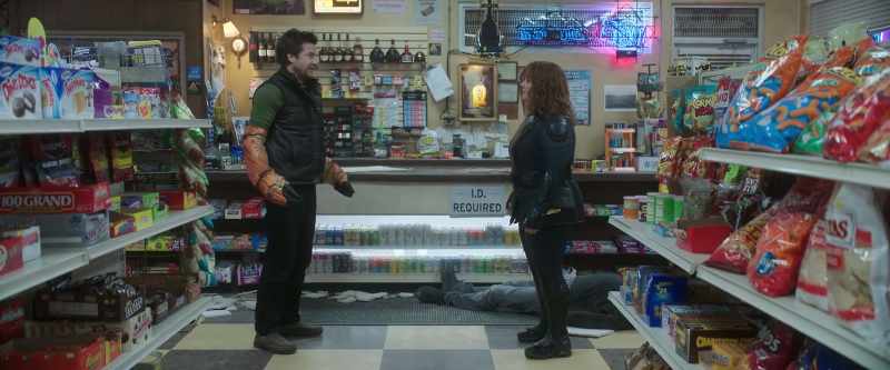 Does take a certain woman to look good dropping through acoustic tile