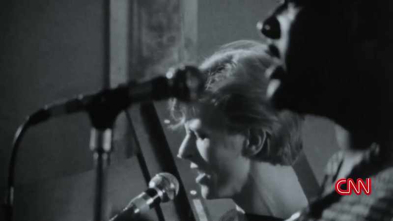 Does, which is start singing. When david put music on, he