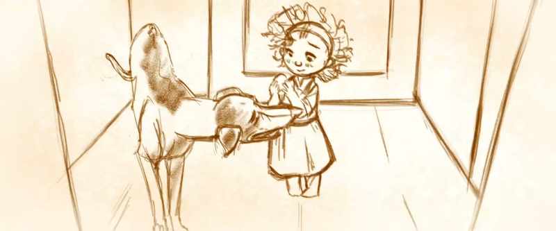 [dog barking]