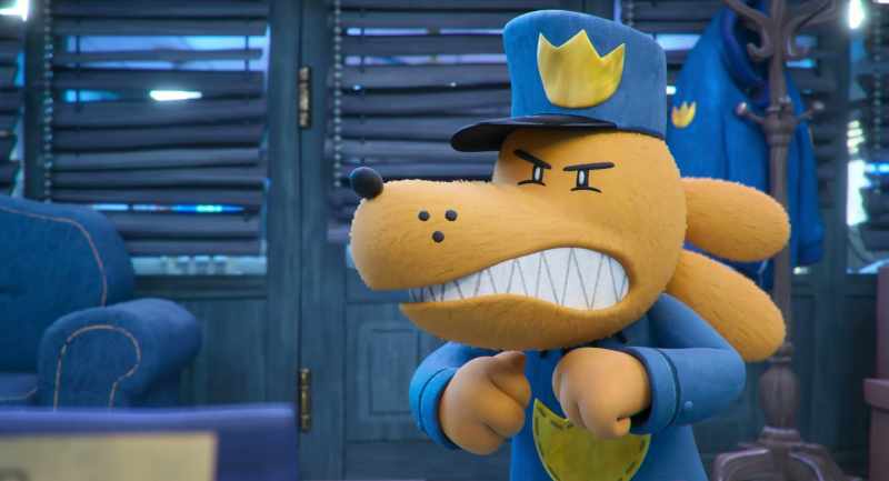 Dog Man, stop it. He's dead, okay?