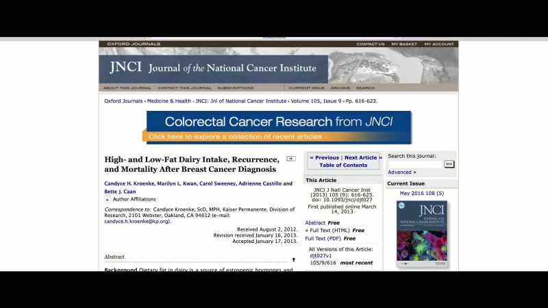 Doing more research, I've found that dairy was linked